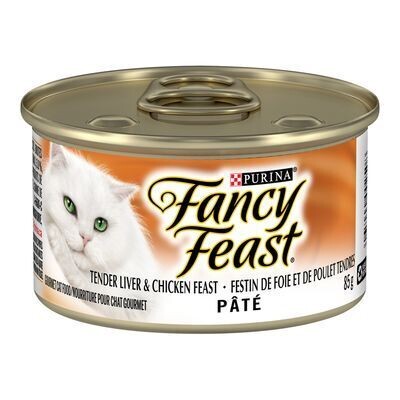 PURINA Festin de foie et de poulet tendres pour chats. Fancy Feast 85 G