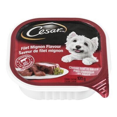 CESAR Repas pour petits chiens à saveur de filet mignon 100 G