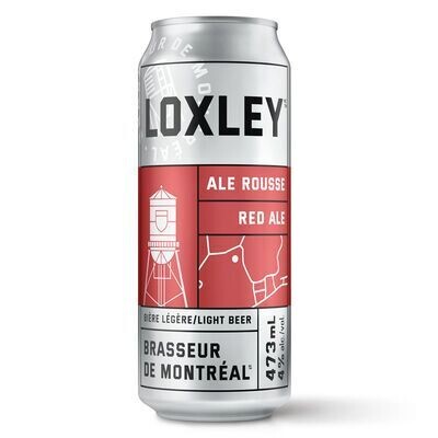BRASSEUR DE MONTRÉAL Bière rousse légère Loxley™ de type Ale 473 ML - CANETTE 4.0%ALC