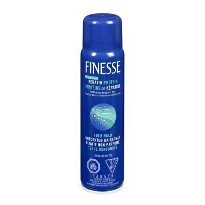 FINESSE Fixatif non parfumé tenue renforcée avec protéine de kératine 300 ML