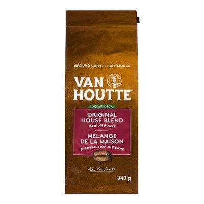 VAN HOUTTE Café moulu décaféiné mélange de la maison, Collection Classique 340 G