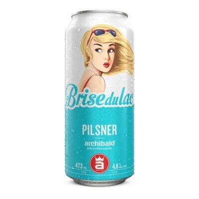 ARCHIBALD Bière Brise du Lac® de type Pilsner 473 ML - CANETTE 4.8%ALC