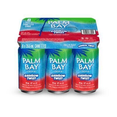 LABATT Boisson de malt à saveur de rainbow twist, Palm Bay 6X355 ML - CANETTE