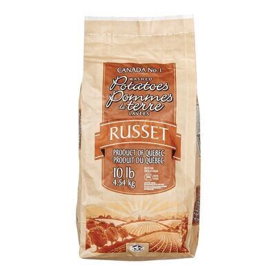 Pommes de terre russet locales 10 LB