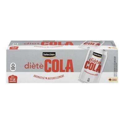 SELECTION Boisson gazeuse diète. Cola 12X355 ML