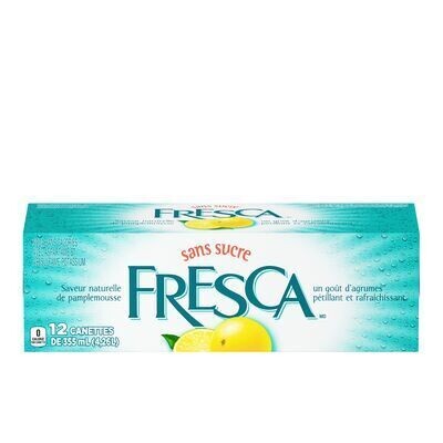FRESCA Boisson gazeuse sans sucre à saveur d&#39;agrumes 12X355 ML