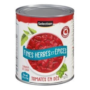 SELECTION Tomates en dés aux fines herbes et épices 796 ML