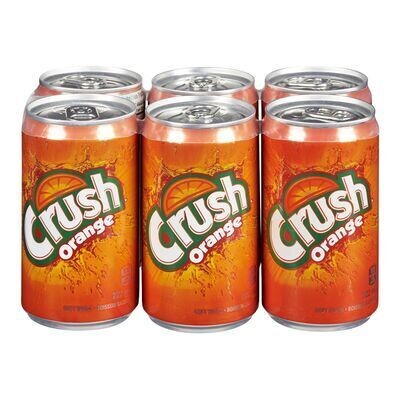 CRUSH Boisson gazeuse à saveur d&#39;orange 6X222 ML