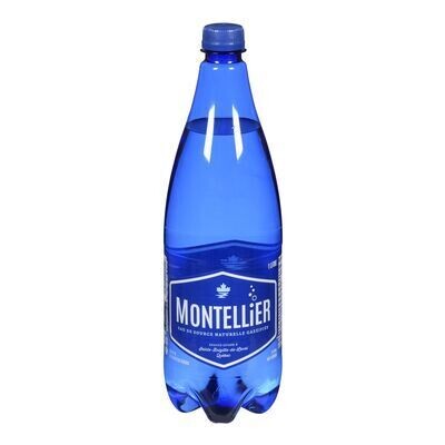 MONTELLIER Eau de source naturelle gazéifiée 1 L