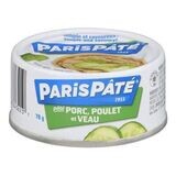 PARIS PÂTÉ Pâté au porc, poulet et veau 78 G