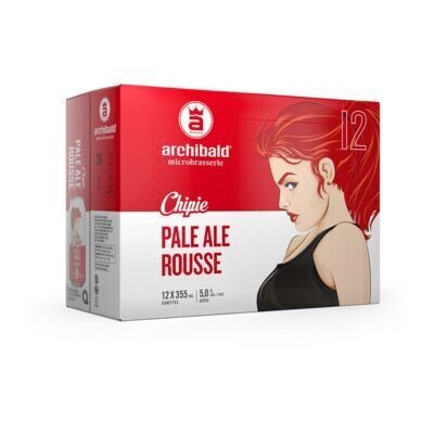 ARCHIBALD Bière Chipie rousse de type Pale Ale 12X355 ML - CANETTES 5.0%ALC