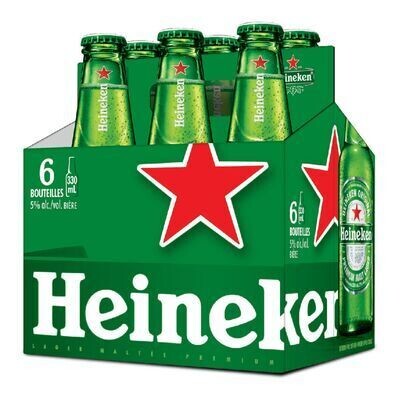 HEINEKEN Bière hollandaise de type Lager 6X330 ML - BOUTEILLES 5.0%ALC