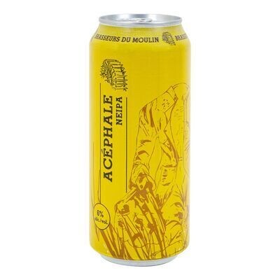 BRASSEURS DU MOULIN Bière Acéphale de type NEIPA 473 ML -CANETTE 6.0%ALC