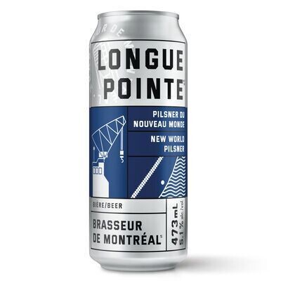BRASSEUR DE MONTRÉAL Bière Longue Pointe™ de type Pilsner 473 ML - CANETTE 5.1%ALC
