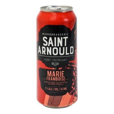 MICROBRASSERIE SAINT ARNOULD Bière ambrée La Marie Framboise de type Ale à saveur de framboise 473 ML - CANETTE 5.0%ALC