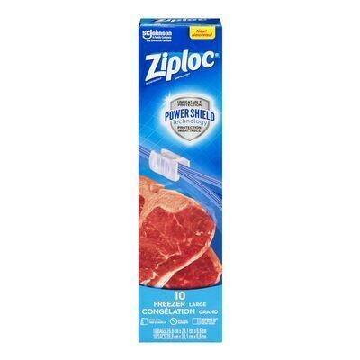 ZIPLOC Grands sacs de congélation, Slider 10 UN