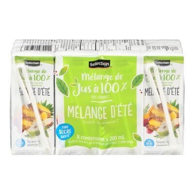 SELECTION Jus Mélange saveur d&#39;été 8X200 ML