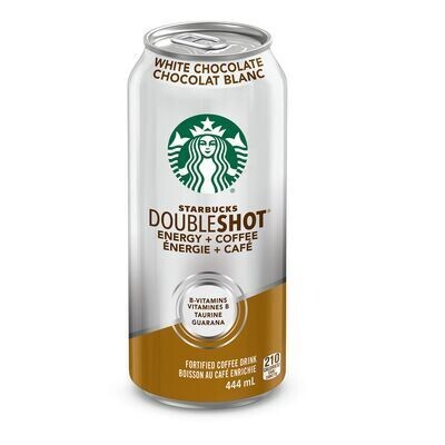 STARBUCKS Boisson au café enrichie à saveur de chocolat blanc, Doubleshot 444 ML