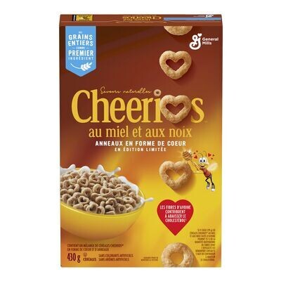 GENERAL MILLS Céréales d&#39;avoine au miel et aux noix, Cheerios 430 g