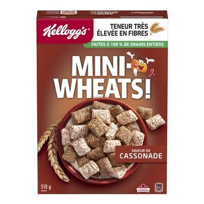 KELLOGG&#39;S Céréales à saveur de cassonade, Mini-Wheats 460 g