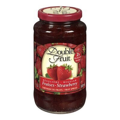 DOUBLE FRUIT Tartinade de fruits aux fraises 500 mL