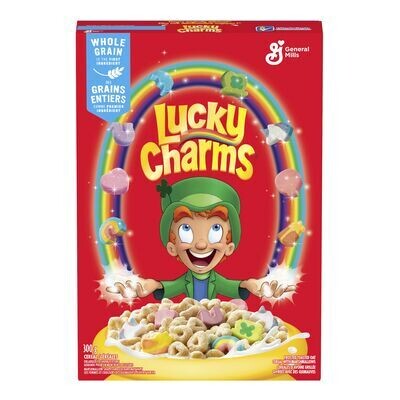 GENERAL MILLS Céréales d&#39;avoine grillée givrées avec des guimauves, Lucky Charms 300 g