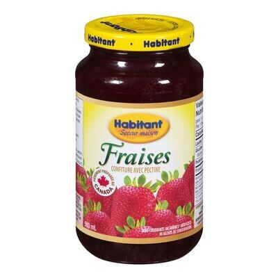 HABITANT Confiture aux fraises avec pectine 500 mL