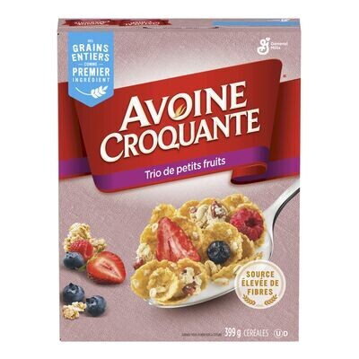 GENERAL MILLS Céréales au trio de petits fruits, Avoine Croquante 399 g