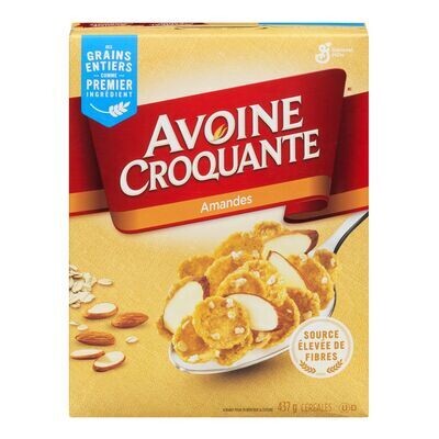 GENERAL MILLS Céréales d&#39;avoine avec amandes, Avoine Croquante 437 g