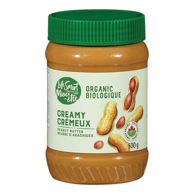 MIEUX-ÊTRE Beurre d&#39;arachide crémeux, biologique 500 g