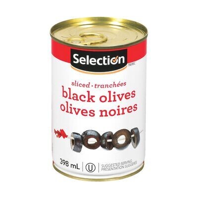 SELECTION Olives noires tranchées 398 mL