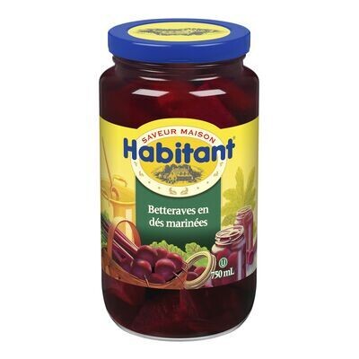 HABITANT Betteraves en dés marinées, Saveur Maison 750 mL