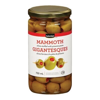 SELECTION Gigantesques olives manzanilla farcies 750 mL