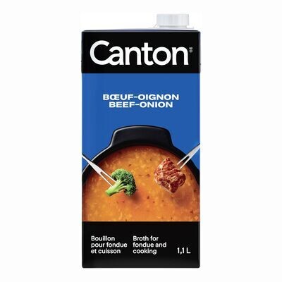 CANTON Bouillon pour fondue et cuisson au bœuf et à l&#39;oignon 1,1 L