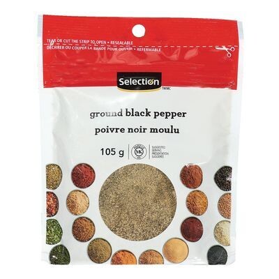 SELECTION Poivre noir moulu 105 g