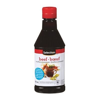 SELECTION Bouillon de bœuf concentré réduit en sel 250 mL