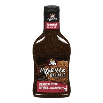 CLUB HOUSE Marinade aux épices Bifteck de Montréal, La Grille 350 mL