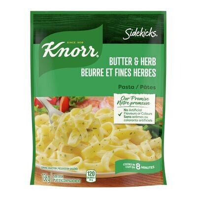 KNORR Pâtes au beurre et fines herbes, Sidekicks 136 g