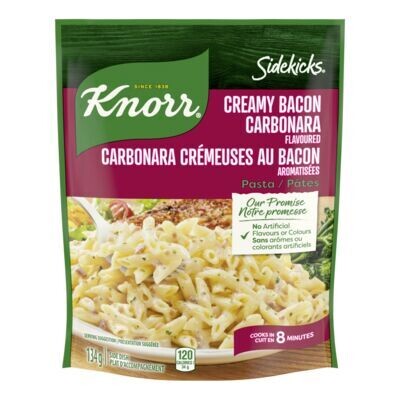 KNORR Pâtes carbonara crémeuses au bacon, Sidekicks 134 g