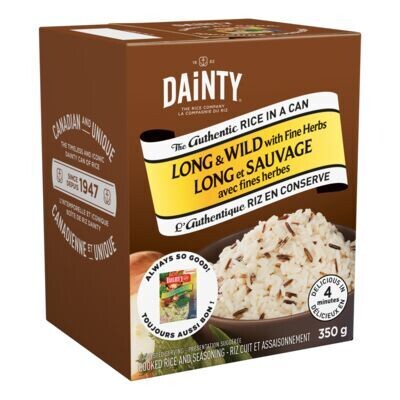 DAINTY Riz cuit long et sauvage avec fines herbes 350 g