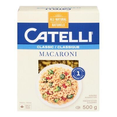 CATELLI Pâtes macaroni coupées, Classique 500 g