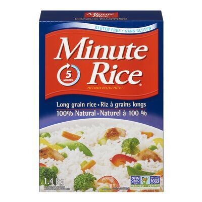 MINUTE RICE Riz blanc à grains longs précuit 1,4 kg
