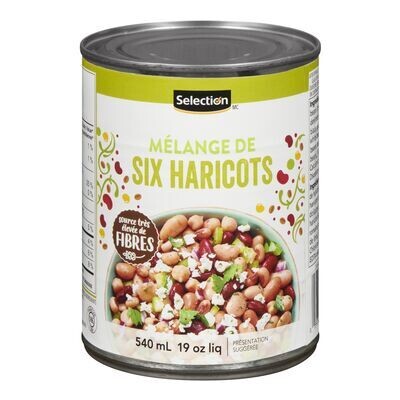 SELECTION Mélange de six haricots 540 mL