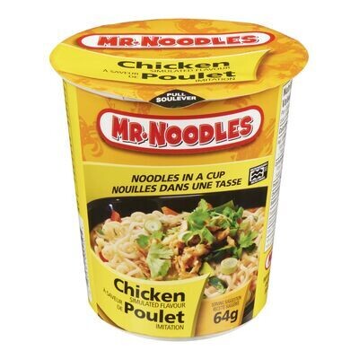 MR. NOODLES Tasse de nouilles instantanées à saveur de poulet 64 g