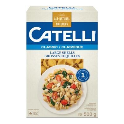 CATELLI Grosses coquilles de pâtes, Classique 500 g