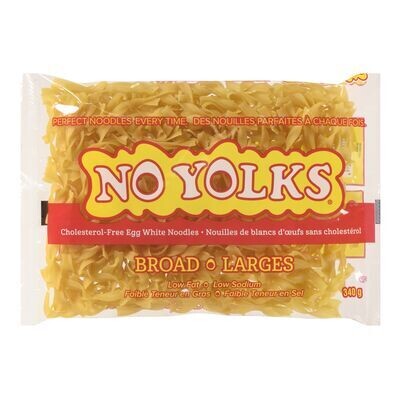 NO YOLKS Nouilles aux oeufs larges 340 g