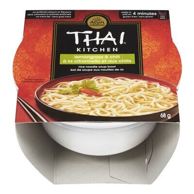 THAI KITCHEN Bol de soupe aux nouilles de riz à la citronnelle et au chili 68 g
