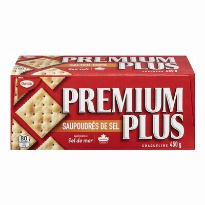 PREMIUM PLUS Biscuits soda saupoudrés de sel 450 g