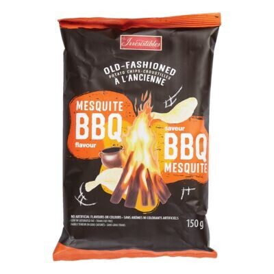 IRRESISTIBLES Croustilles à l&#39;ancienne au BBQ mesquite 150 g