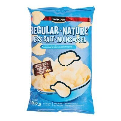 SELECTION Croustilles nature réduites en sel 200 g